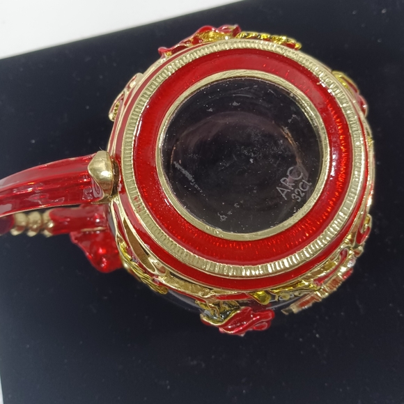 Butterfly Rose Enamel Glass Mug With Spoon Set Valentine's Day - Picture 9 of 15